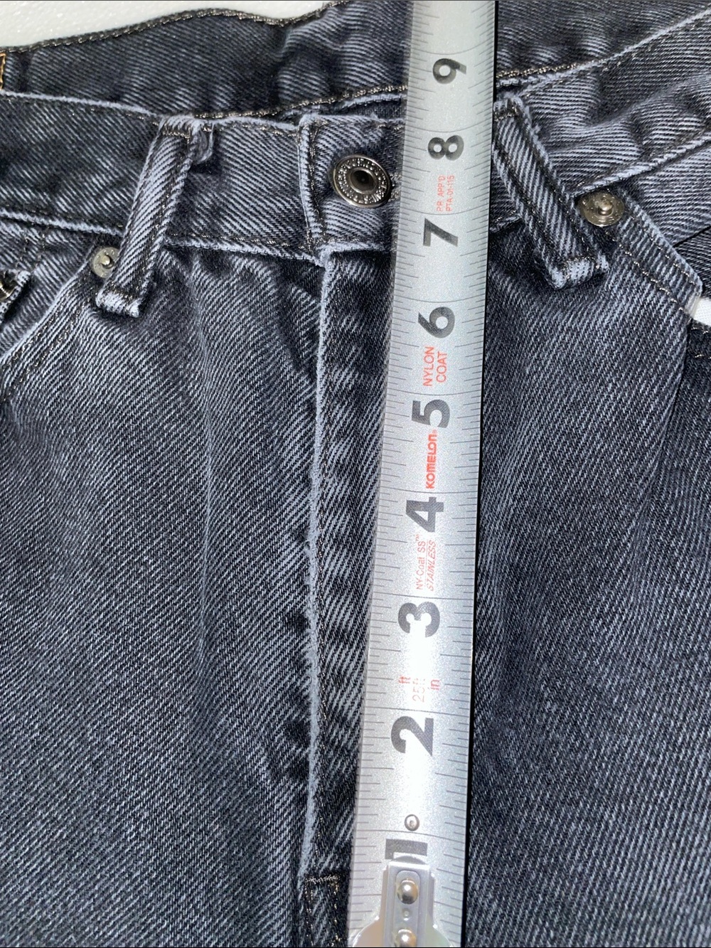Men’s EUC VINTAGE LEVI’S 505 Reg Straight Sz  34/32 faded blk & grey faded Jeans - Picture 7 of 10